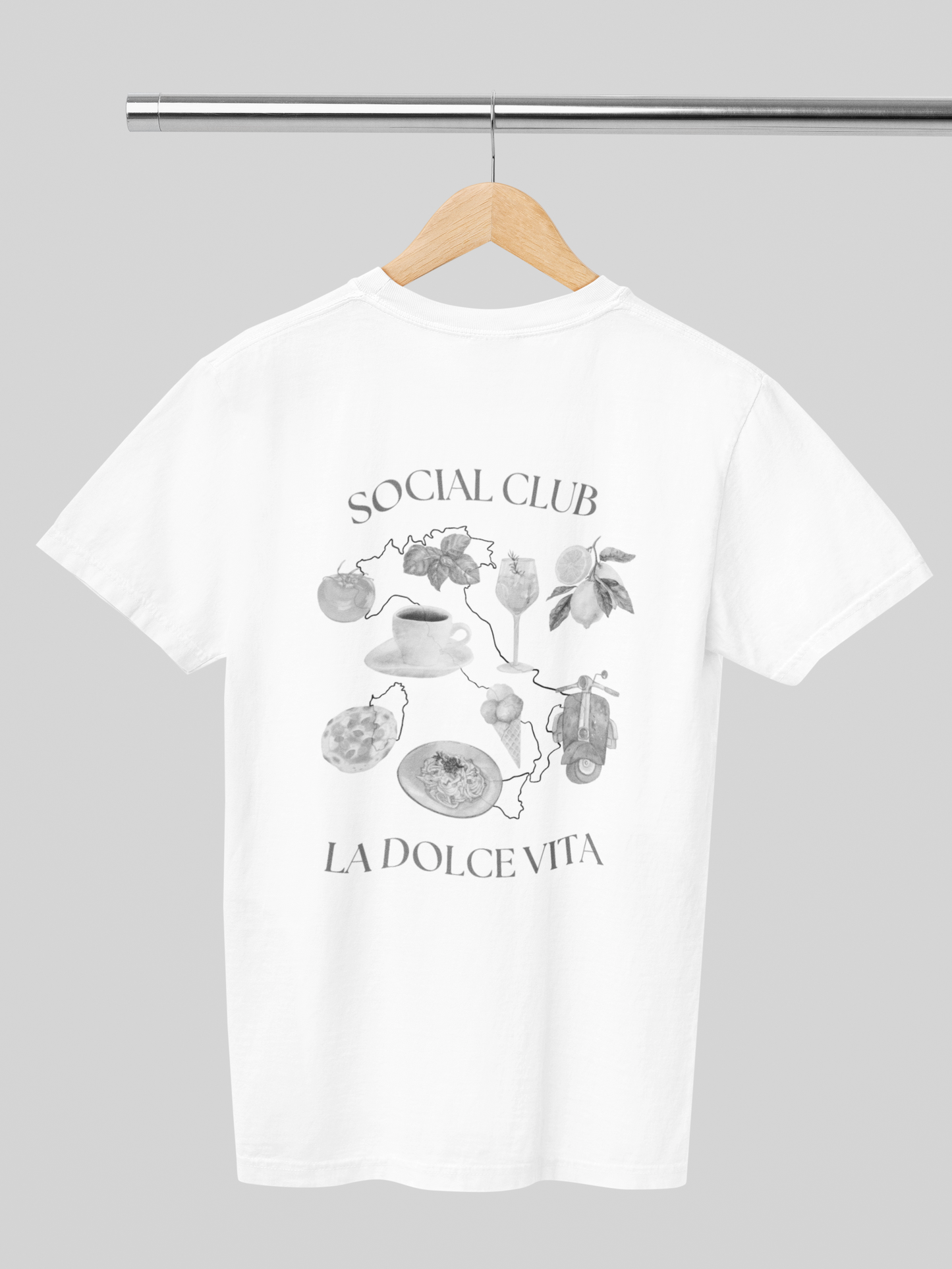 Bio - Oversized Shirt "Social Club La Dolce Vita"