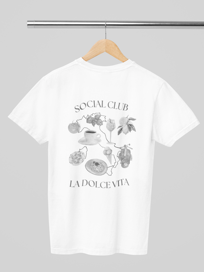 Bio - Oversized Shirt "Social Club La Dolce Vita"