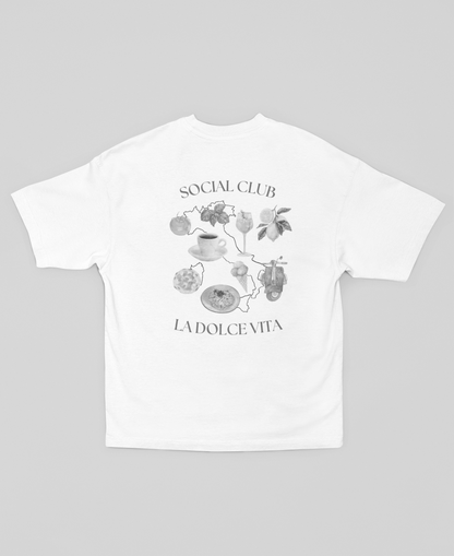 Bio - Oversized Shirt "Social Club La Dolce Vita"
