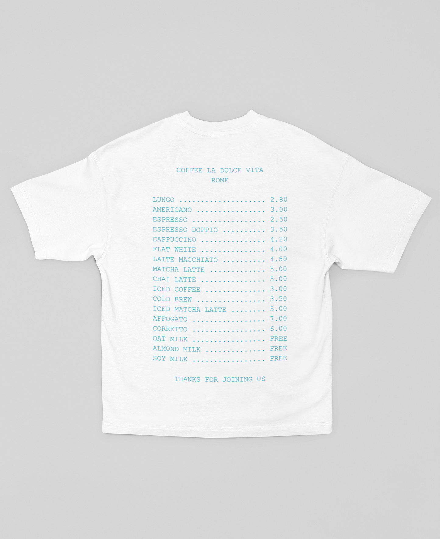 Premium Oversized Shirt "The Menu"